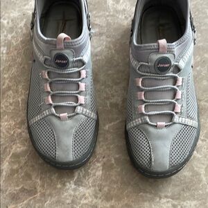 Women's Gray and Pink Sneakers